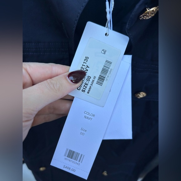 Veronica Beard Saude Long-Sleeve Utility Dress in Navy New With Tags! - Picture 6 of 7